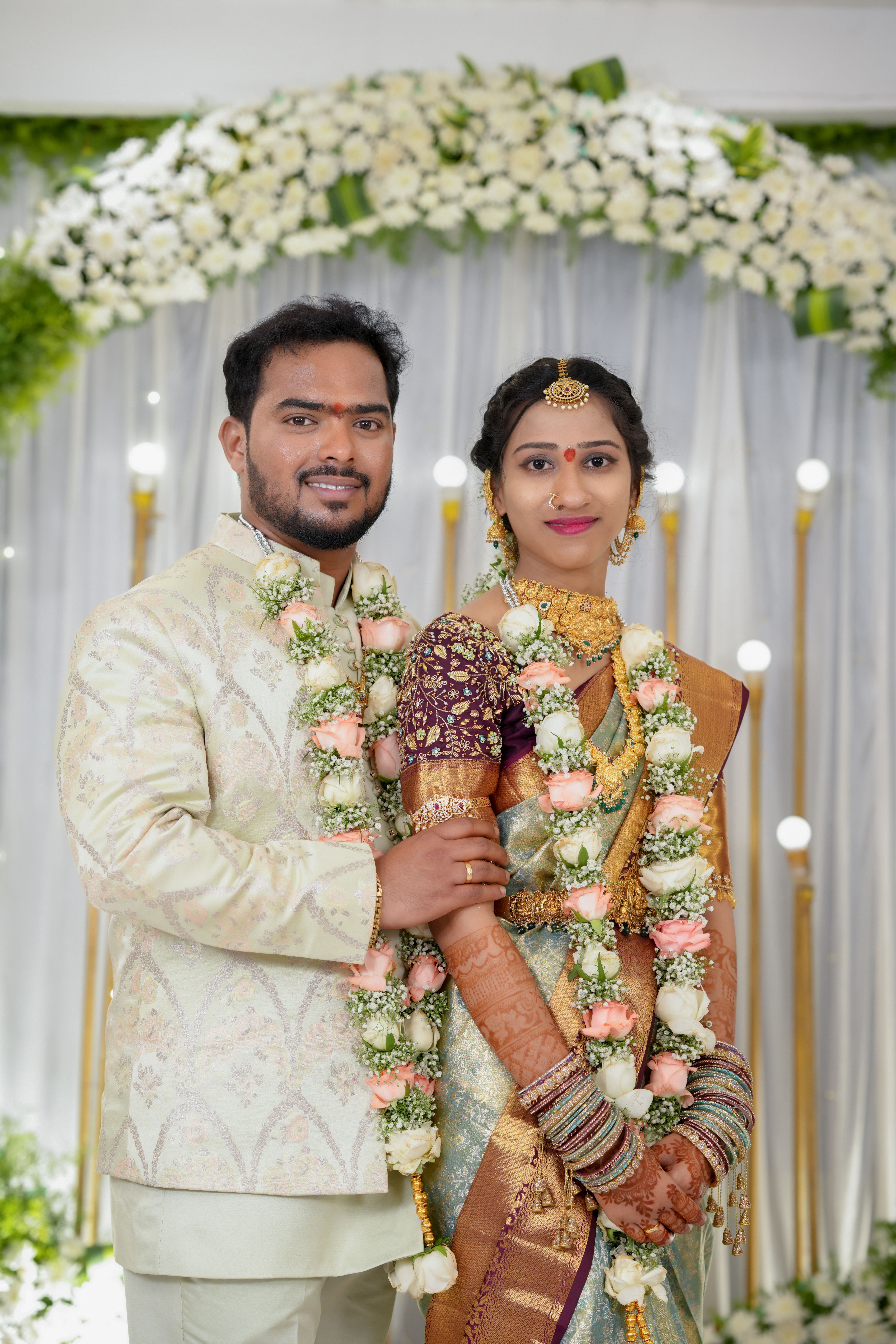 Traditional Indian Wedding Couple Portrait · Free Stock Photo