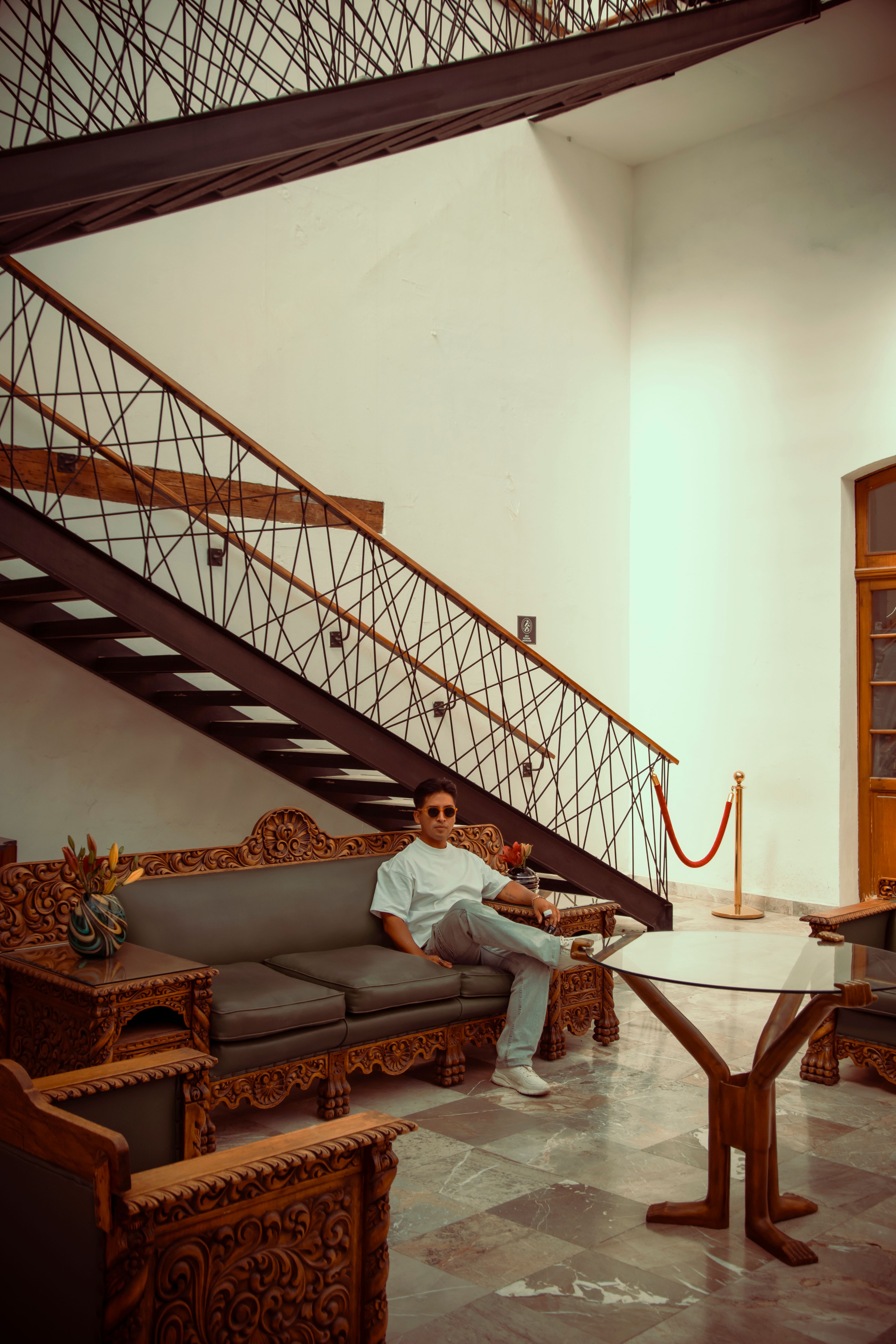 Stylish Man Relaxing in Modern Interior · Free Stock Photo