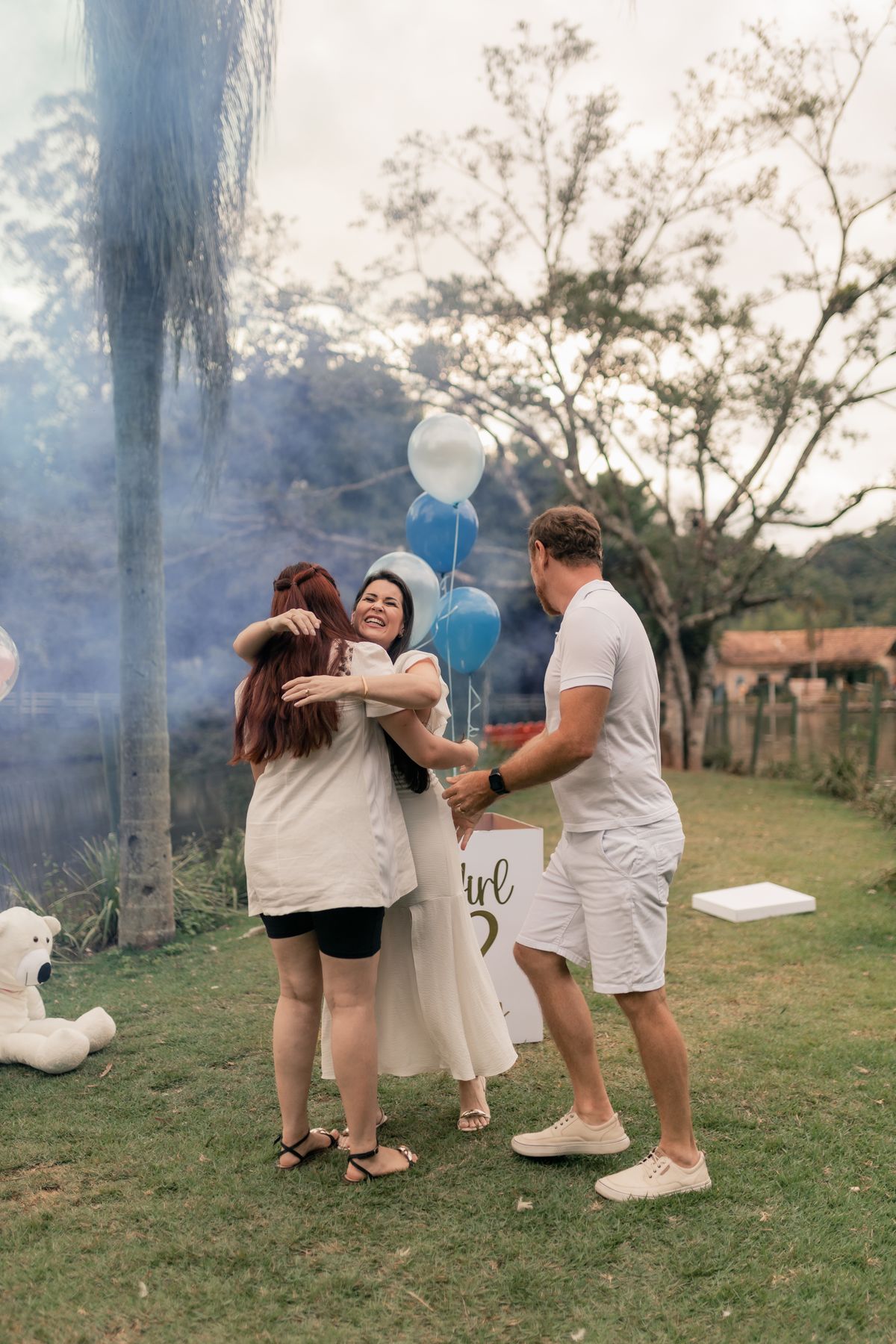 gender reveal dress hire Melbourne — outdoor gender reveal celebration pregnancy reveal Craigieburn VIC northern suburbs