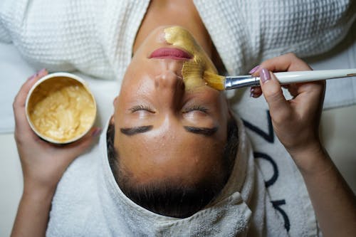 Free Woman Doing Facial Mask Stock Photo