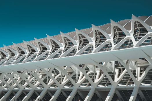 Captivating view of Valencia's City of Arts and Sciences, featuring the modern architectural design of the Science Museum.