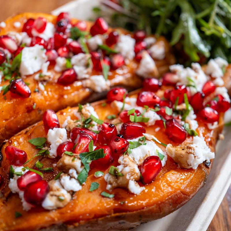 Roasted Harissa Sweet Potato and Chickpea Millet