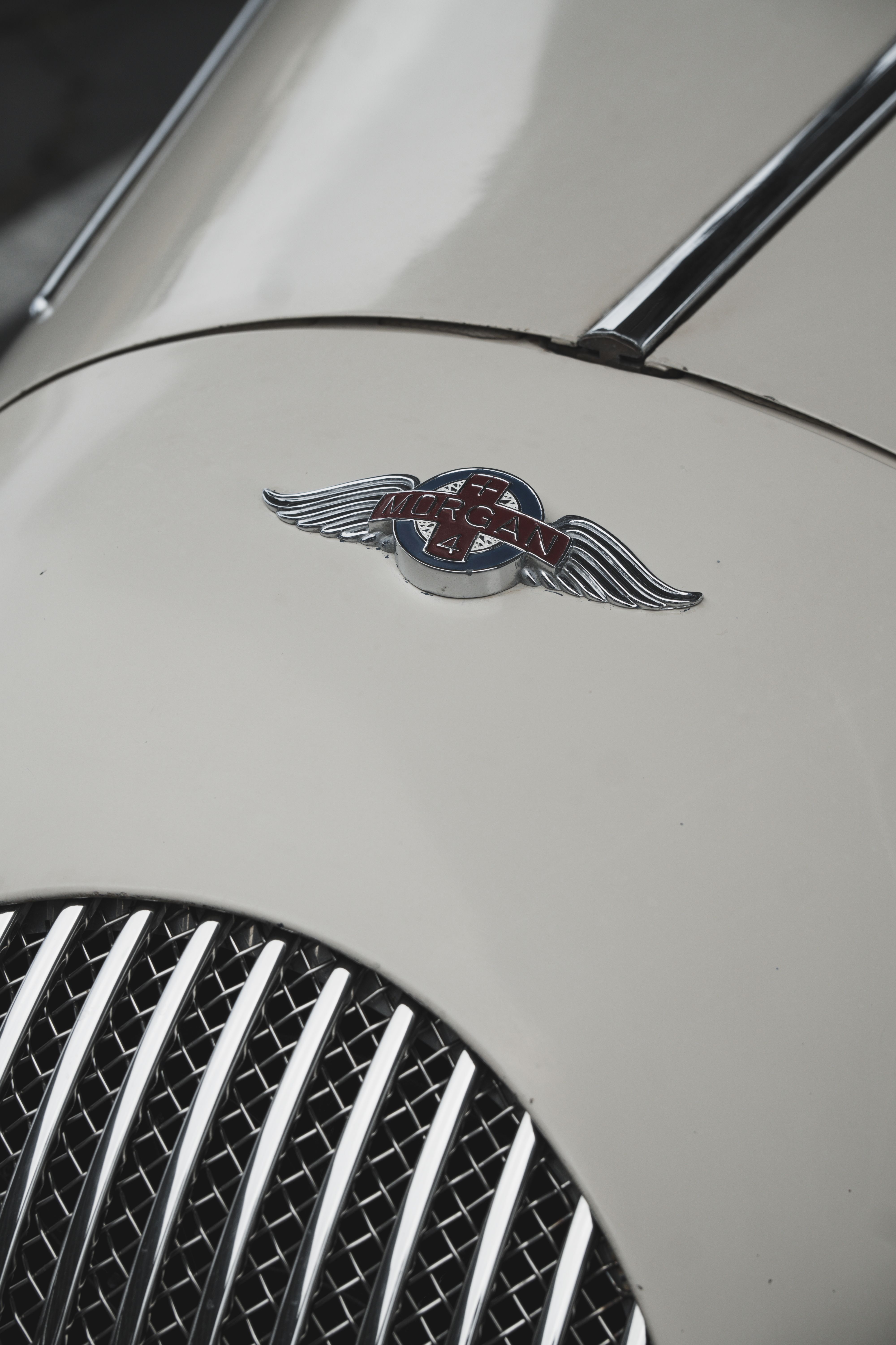 Close-Up of Classic Morgan Car Emblem · Free Stock Photo