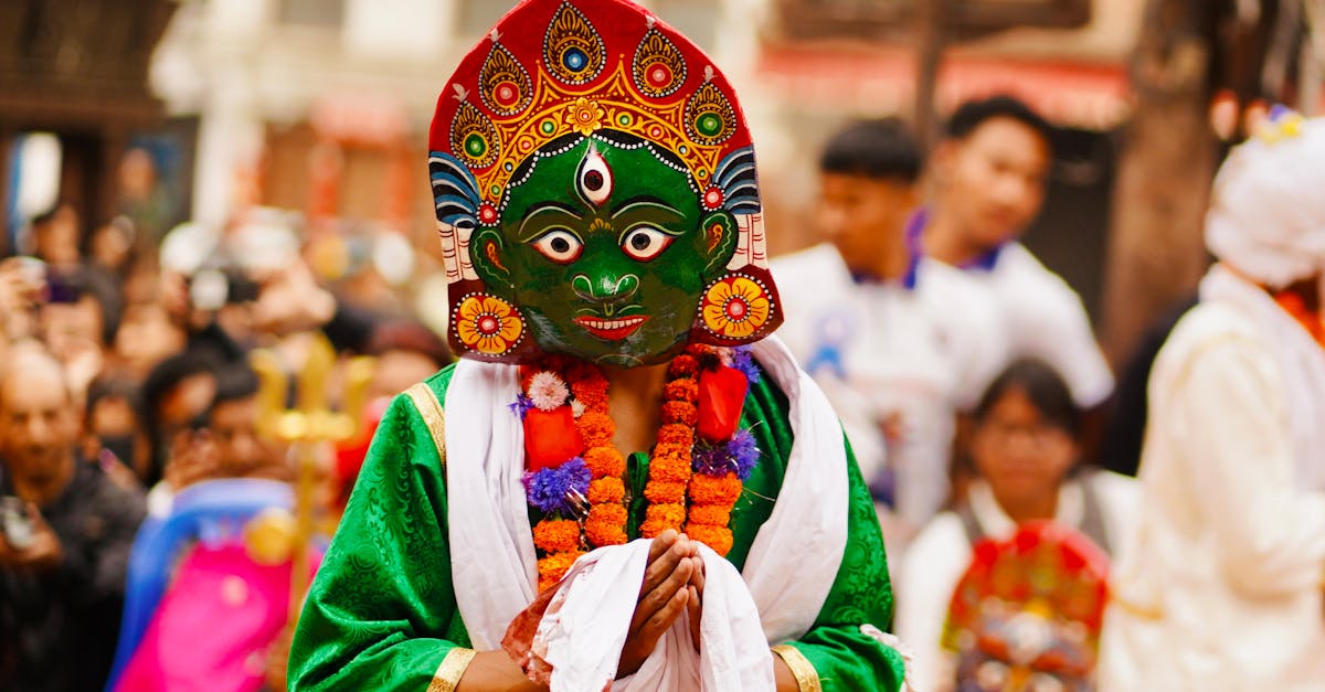 Traditional Masked Dance Ritual in Kathmandu · Free Stock Photo