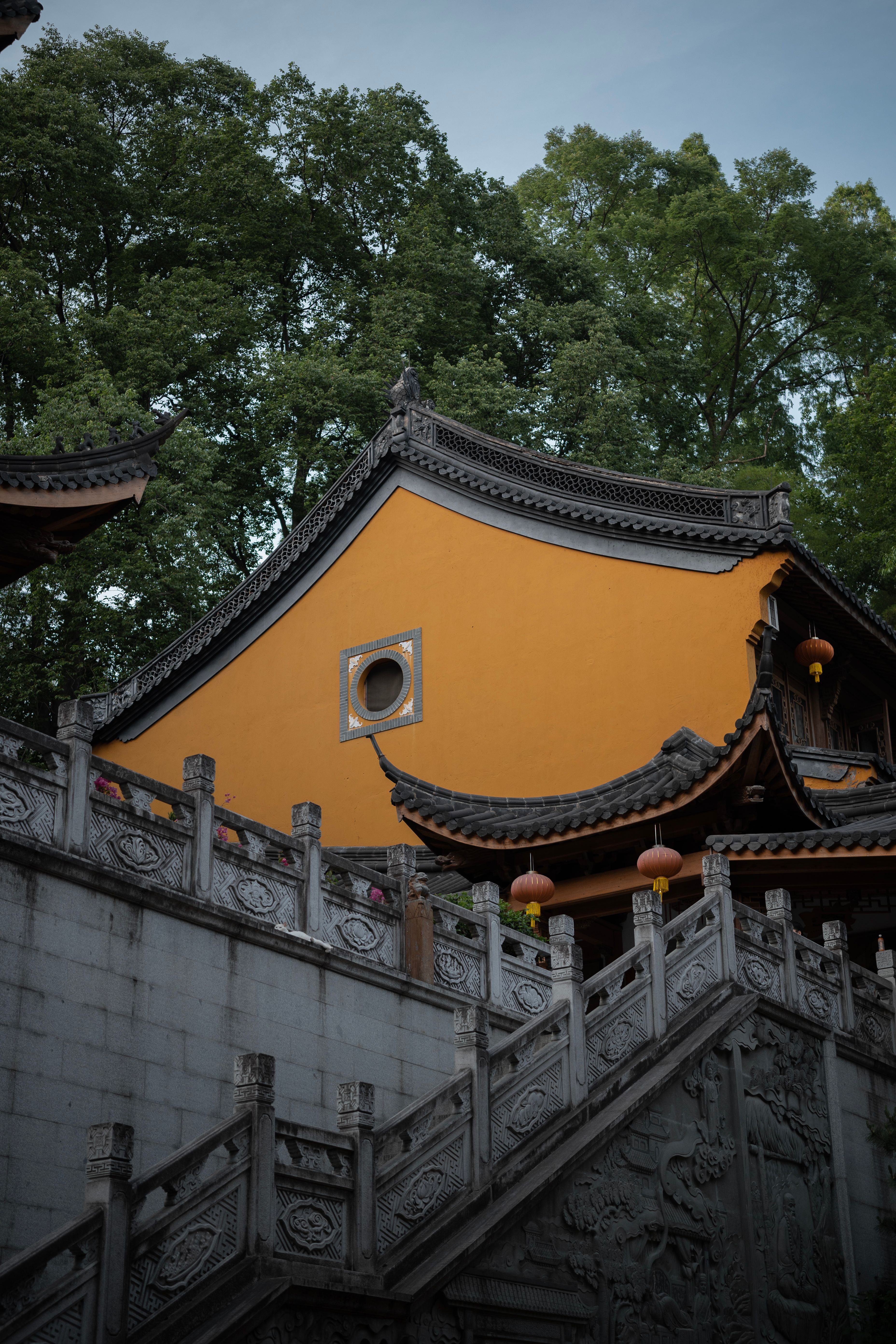 Traditional Asian Architecture with Carved Stone Staircase · Free Stock ...