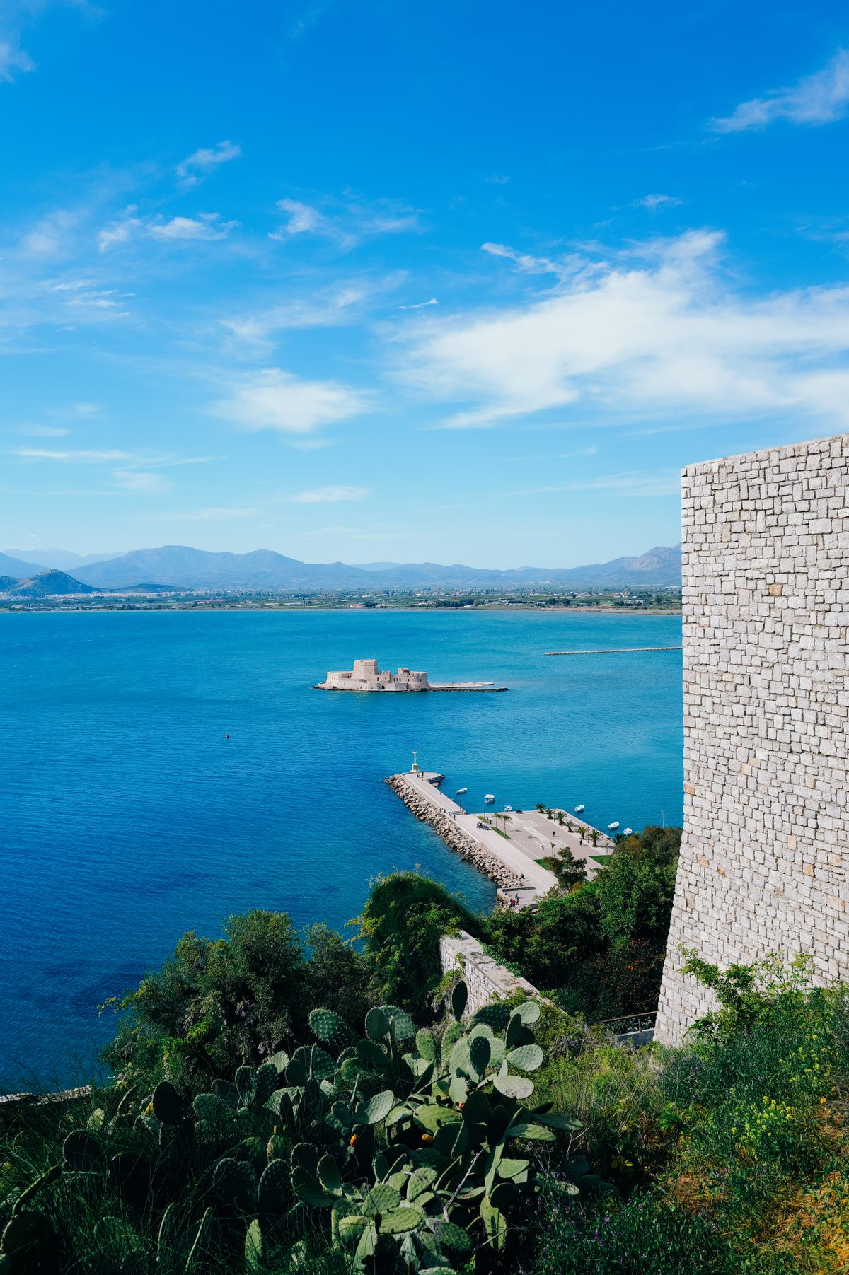 The Bourtzi fortress in the bay of Nafplio