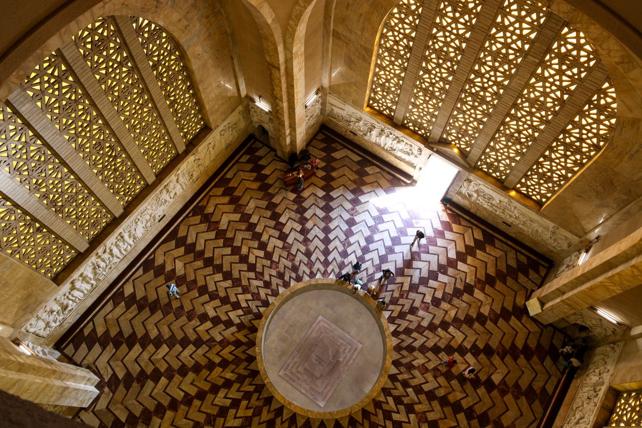 stunning overhead view of a historical monument s intricate interior d