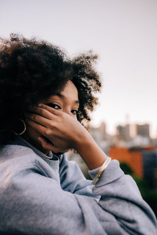 Free Woman in Gray Sweater Stock Photo