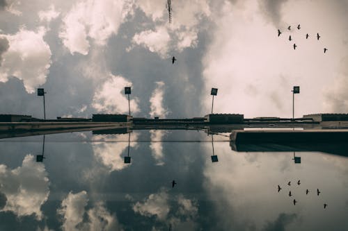 Reflection of Clouds in Sky