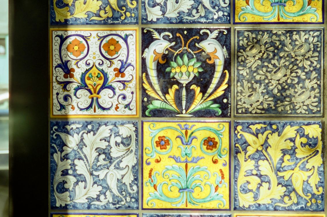 Colorful Ornate Ceramic Tiles with Floral Patterns · Free Stock Photo