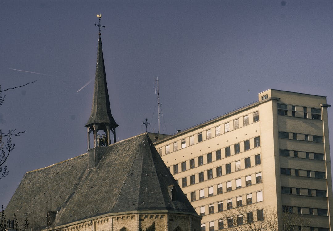 Free stock photo of church tower, leuven, town center Stock Photo