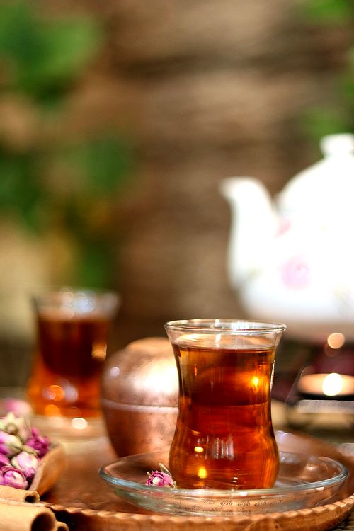 Free How about a warm cup of tea in our cozy corner? Stock Photo