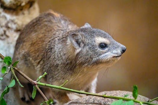 Un primo piano dettagliato di un procione delle rocce appollaiato sulle rocce, che ne mette in mostra l'ambiente naturale e la consistenza.