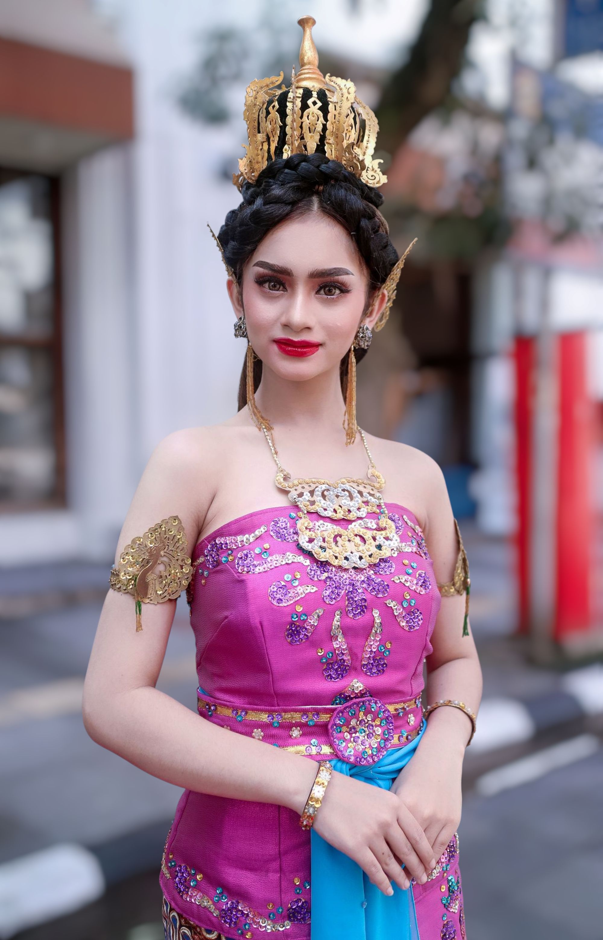 Elegant Traditional Thai Dancer in Costume