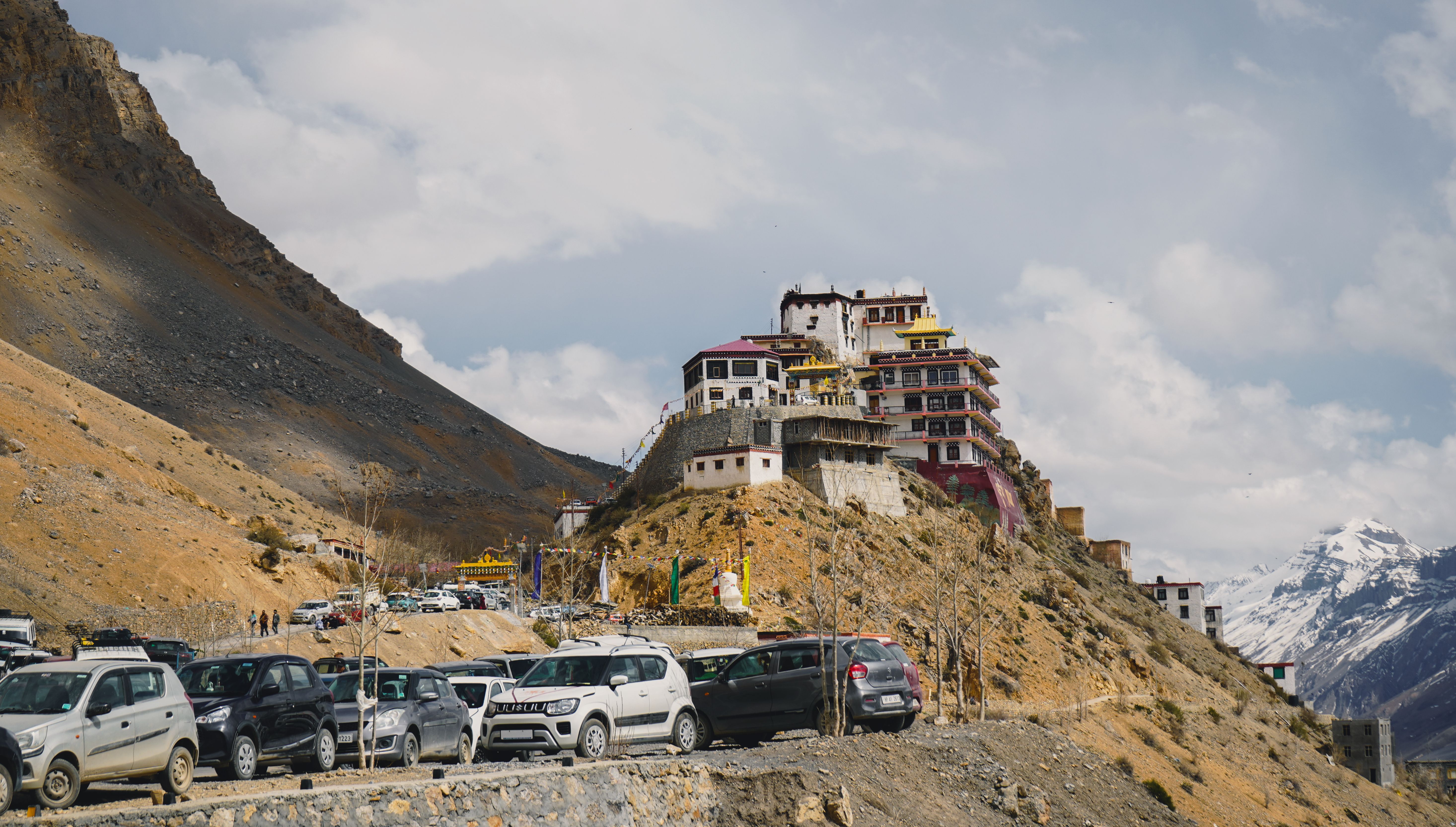 Key Monastery above the Spiti river on a group trip circuit