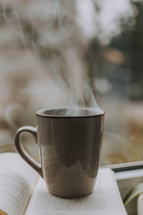 Free Photo of Coffee Mug on Top of Book Stock Photo