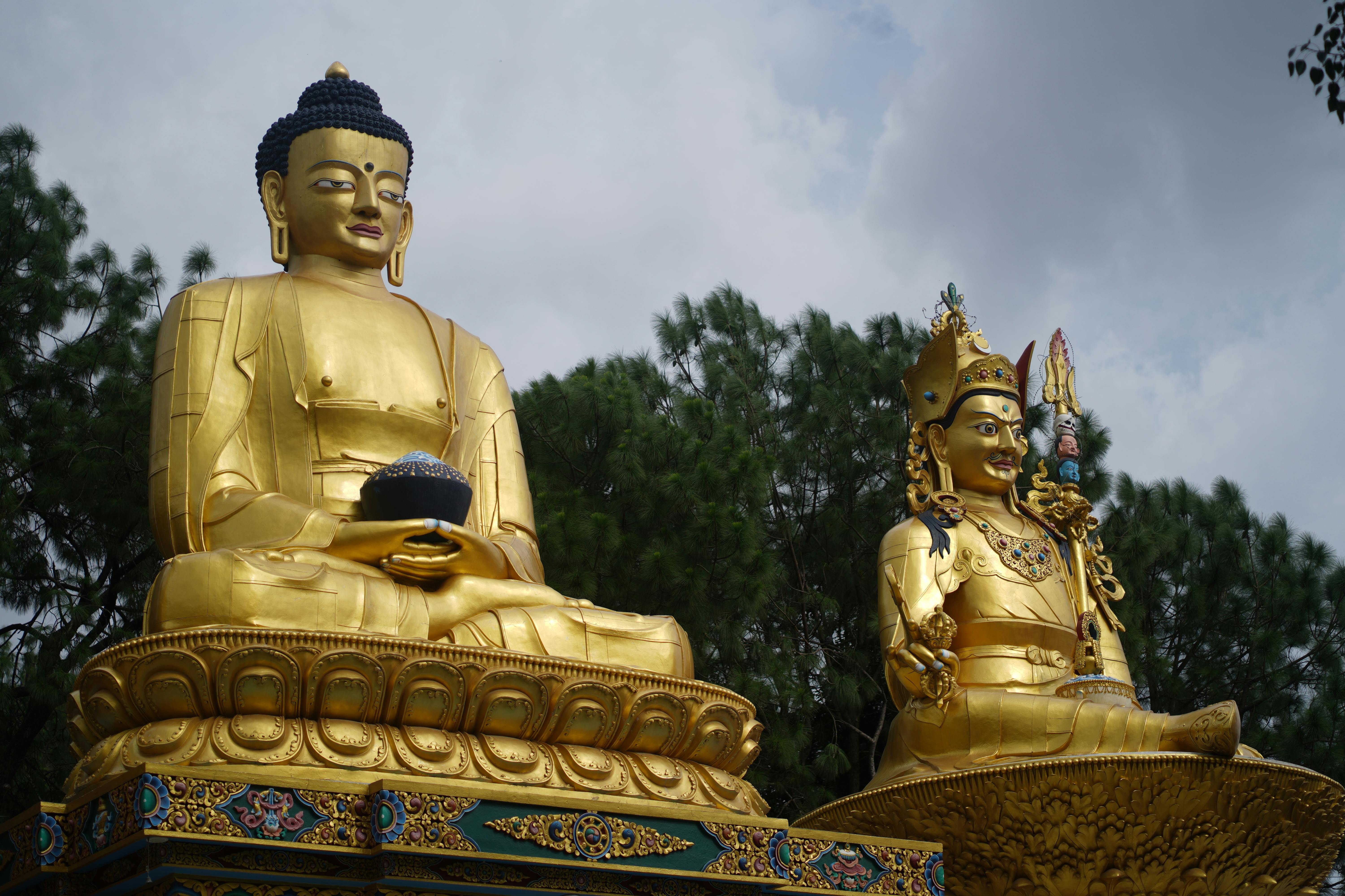 Golden Statues at Kathmandu Temple