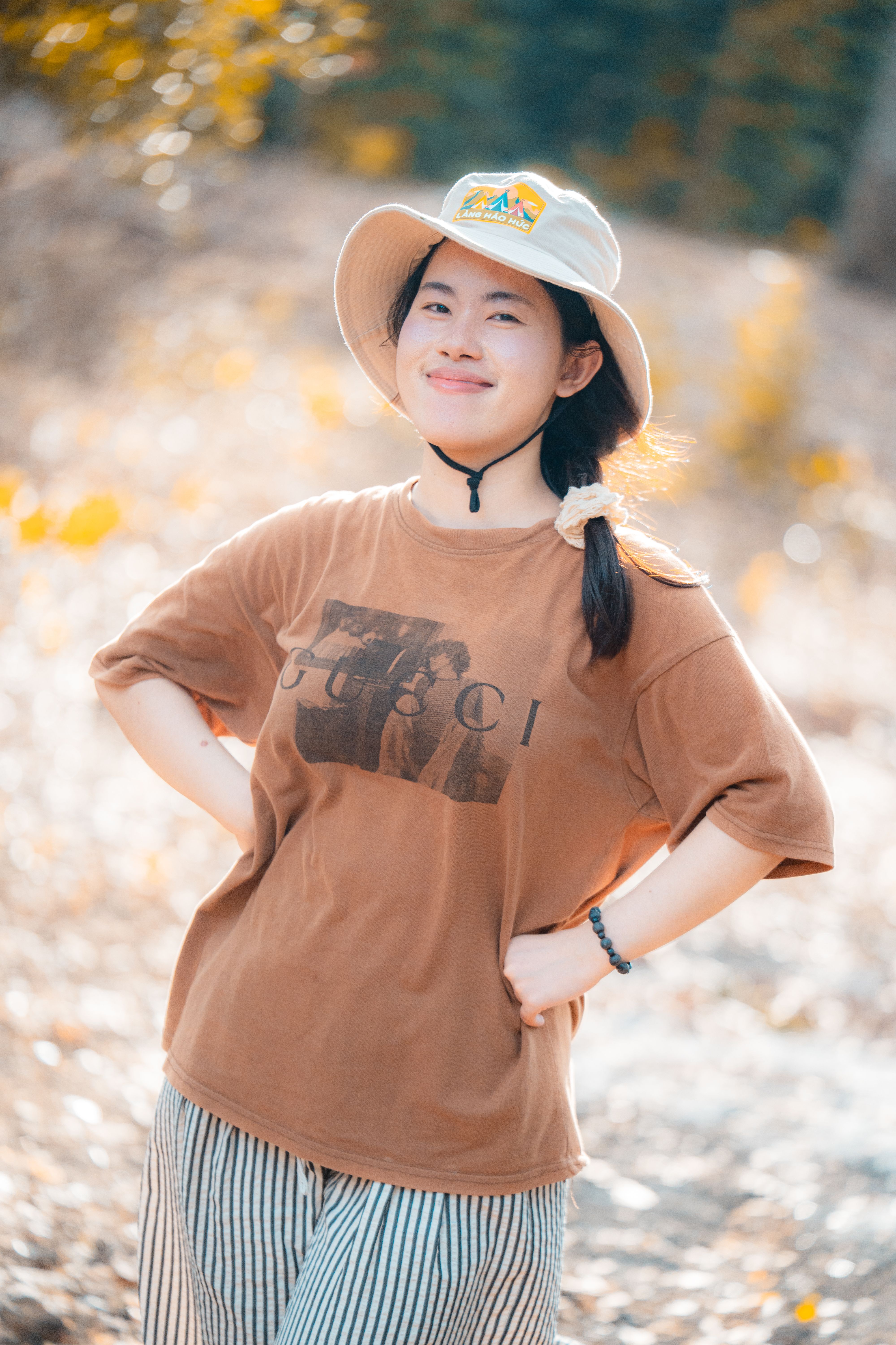 Smiling Woman Outdoors in Casual Outfit · Free Stock Photo