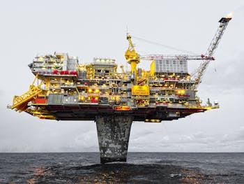 Offshore Drilling Rig on Body of Water