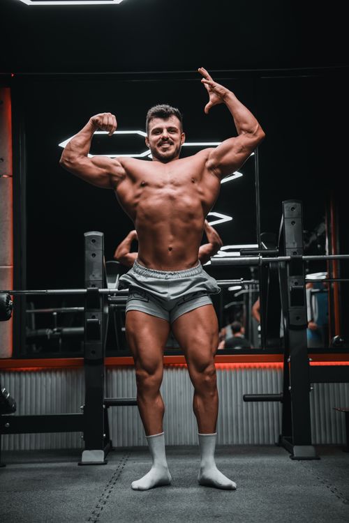 Muscular Bodybuilder posing in Modern Gym · Free Stock Photo