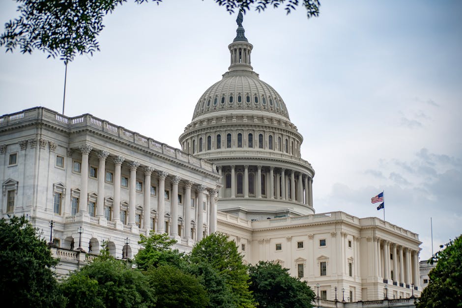 A scenic view of the iconic US Capitol Building symbolizing American democracy in Washington DC.