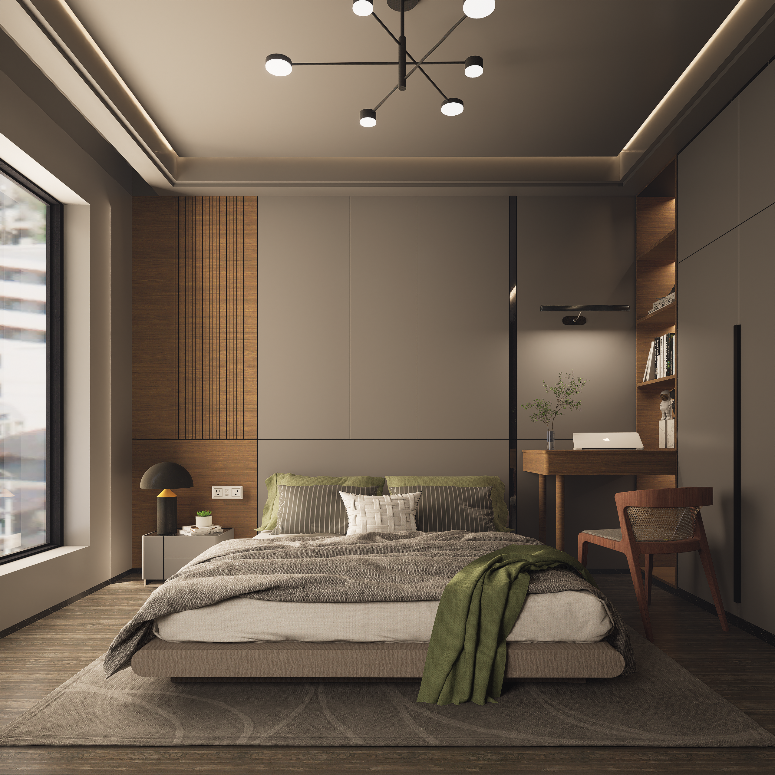 Cozy interior with plant