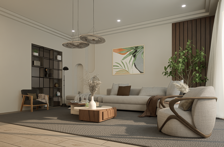 Dubai Hills Estate townhouse living room