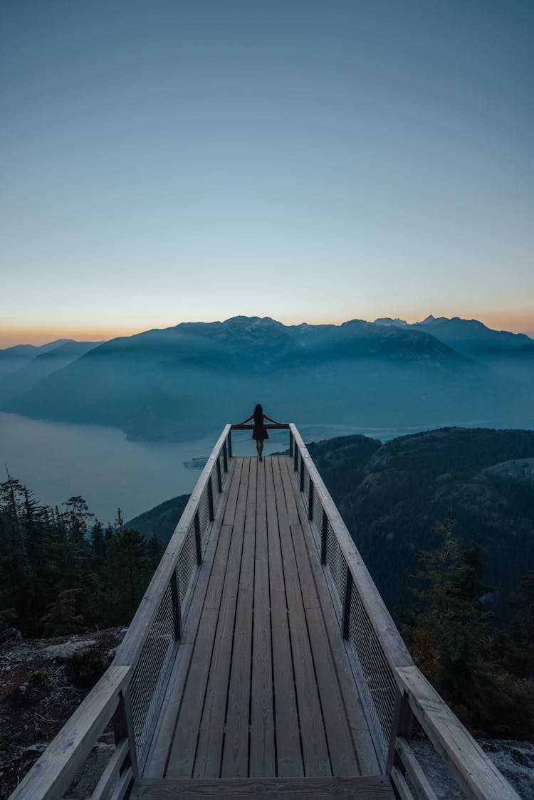 Photo Of Person On Bridge 