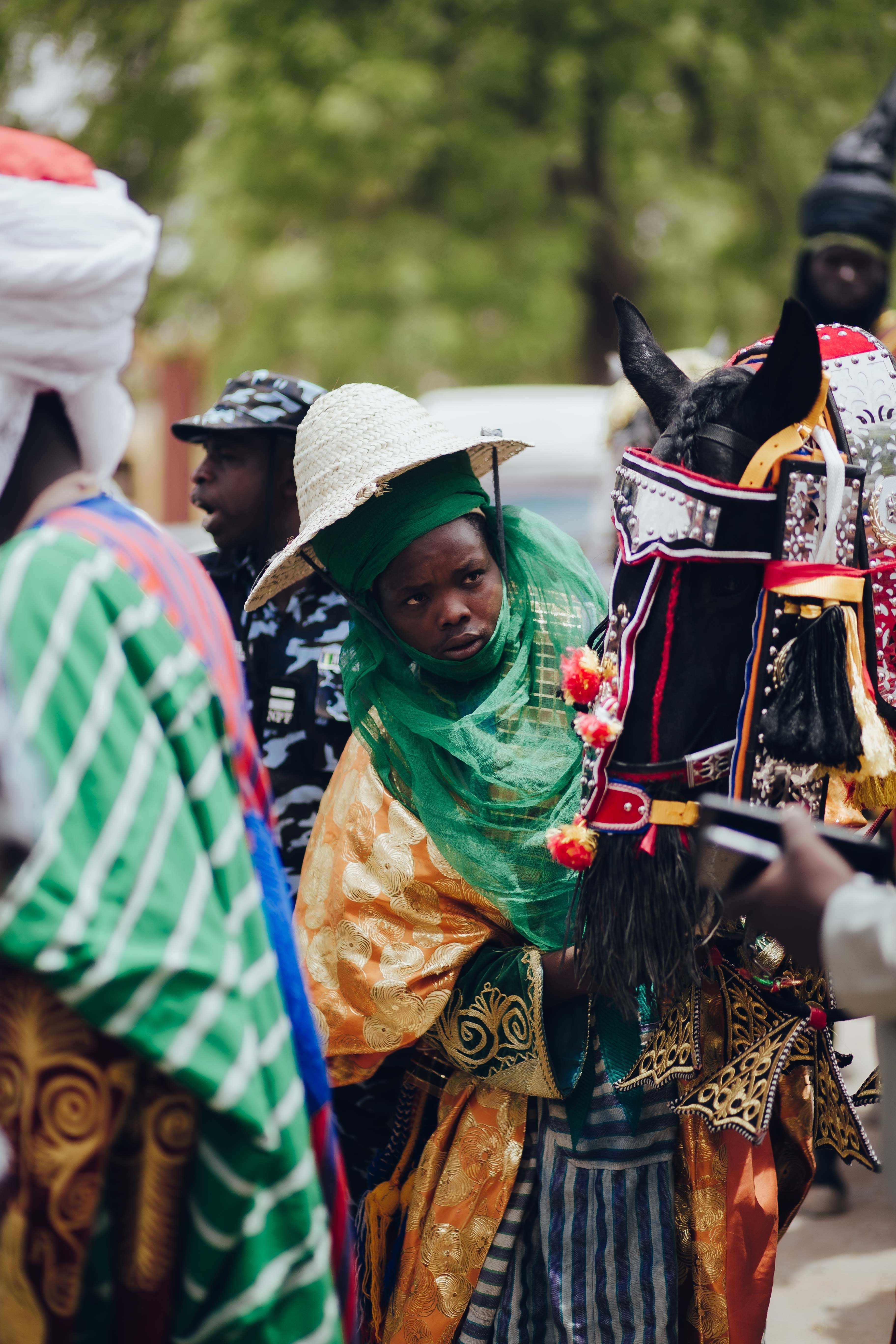 Traditional Nigerian Festival with Horse and Costumes · Free Stock Photo