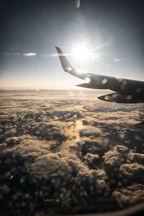 Free stock photo of airplane, clouds, sky Stock Photo