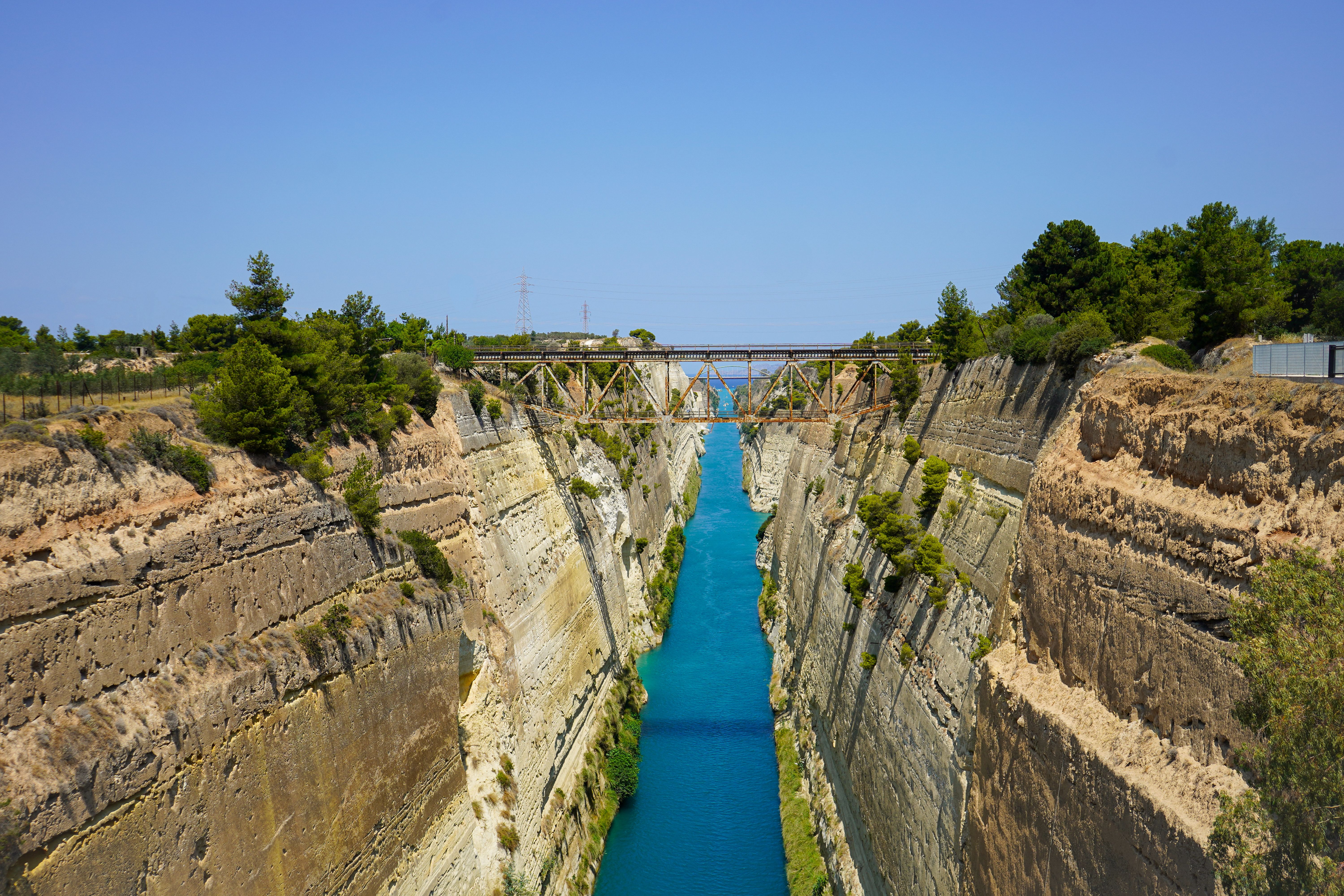Stunning Aerial View of the Corinth Canal in Greece · Free Stock Photo