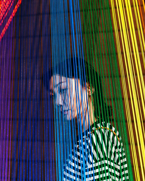 Photo String Effect Colorful Rainbow Strings Portrait Photography · Free Stock Photo
