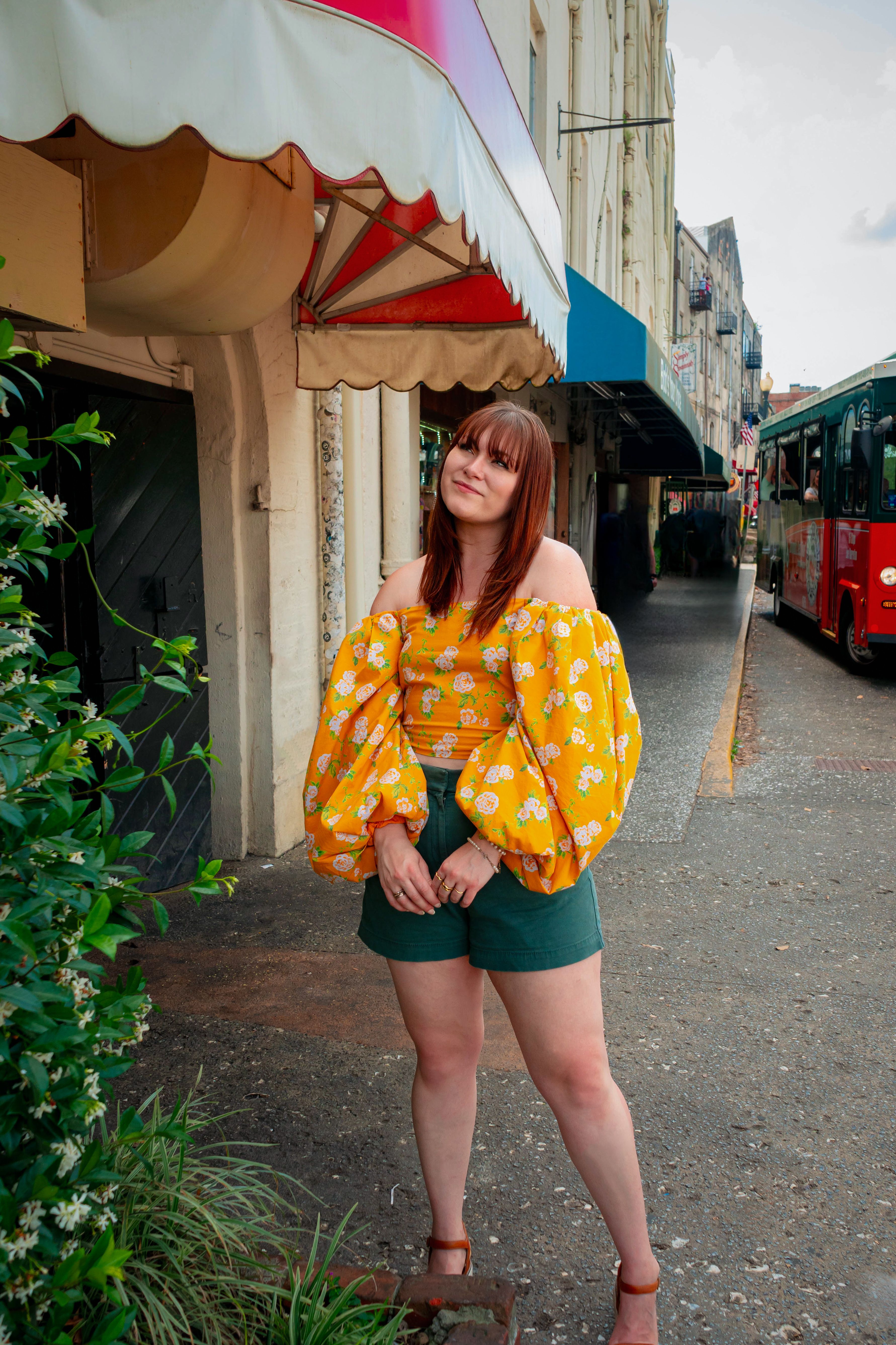 Blusa Ciganinha Floral Verde