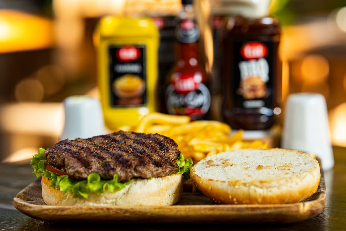 Kostenlos Hamburger Sandwich In Nahaufnahme Stock-Foto
