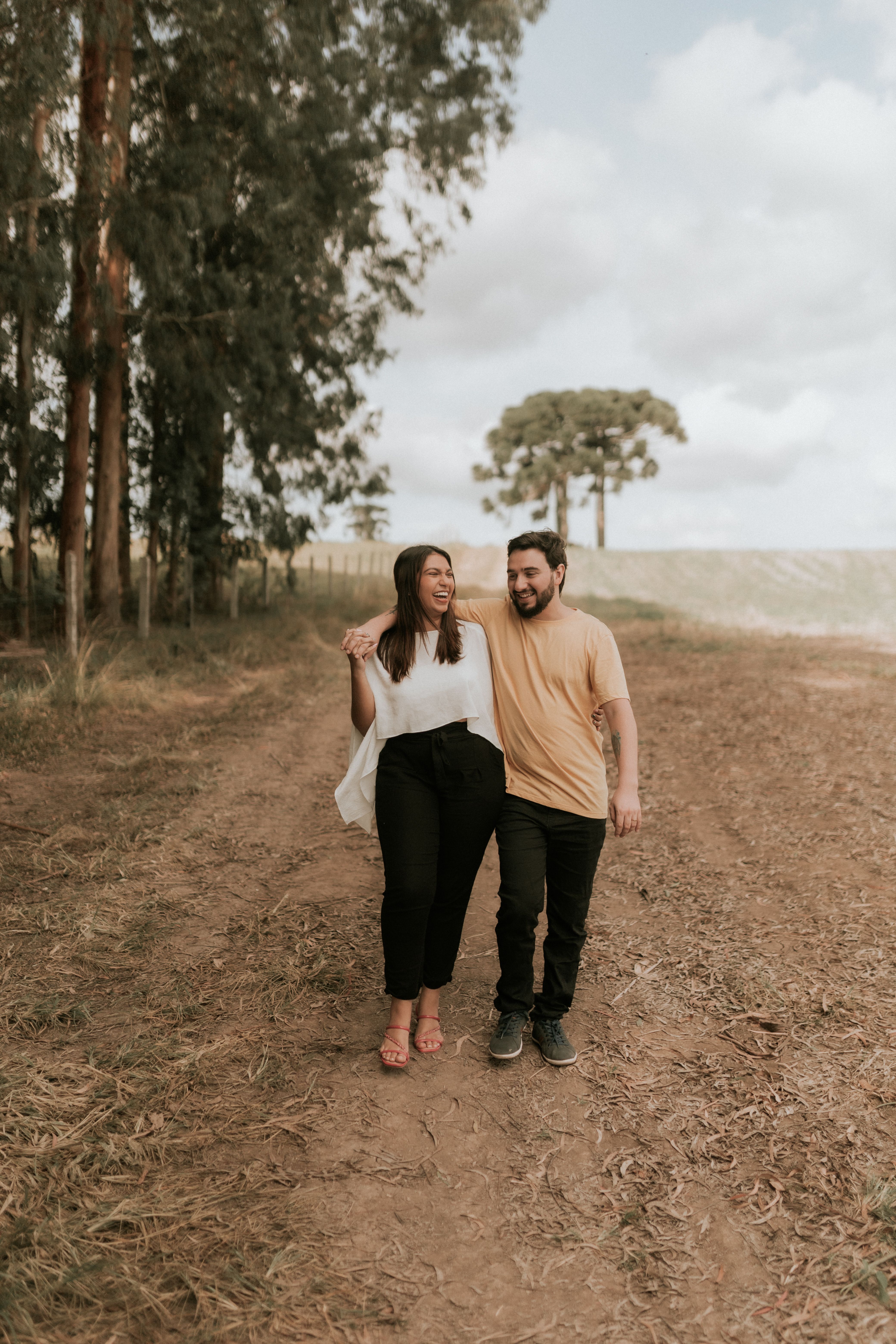 Couple Walking on Rustic Path in Nature · Free Stock Photo
