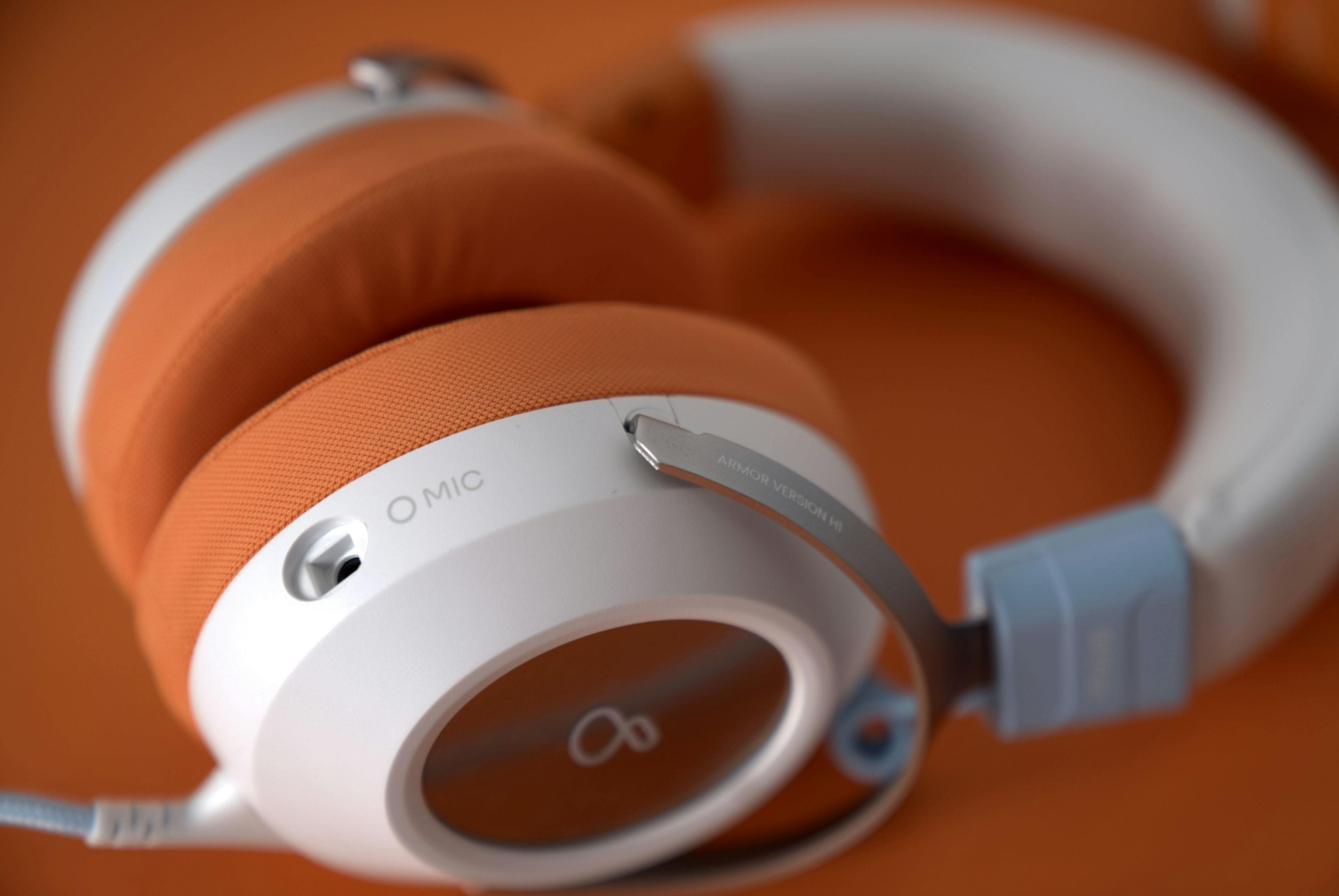 Auriculares Retro De Color Naranja, Auriculares Estéreo De Alta