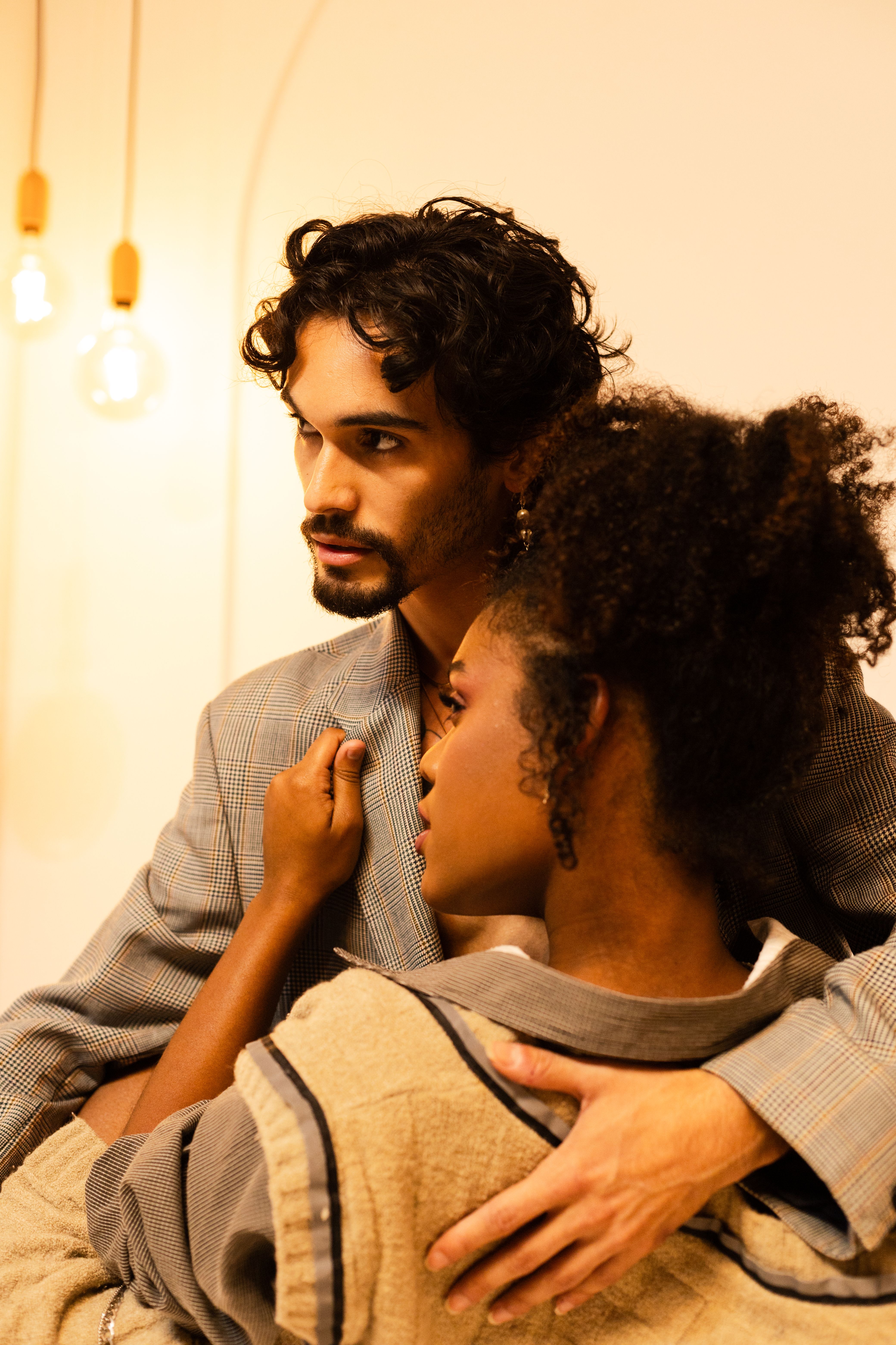 Intimate Couple Portrait in Warm Lighting · Free Stock Photo