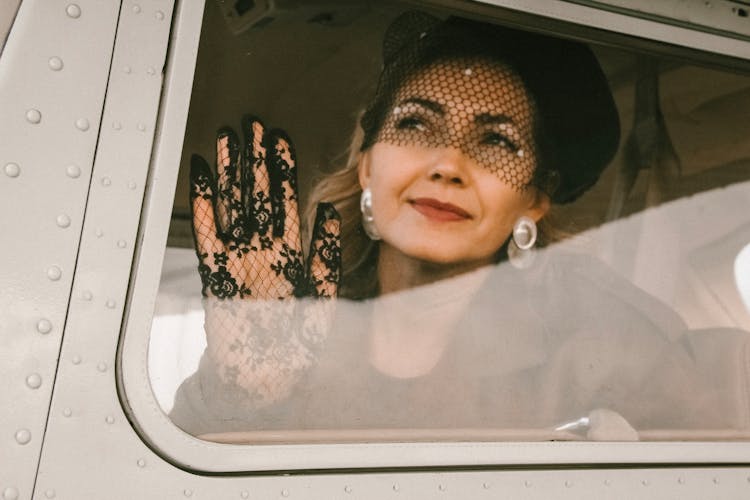 Woman Inside Airplane