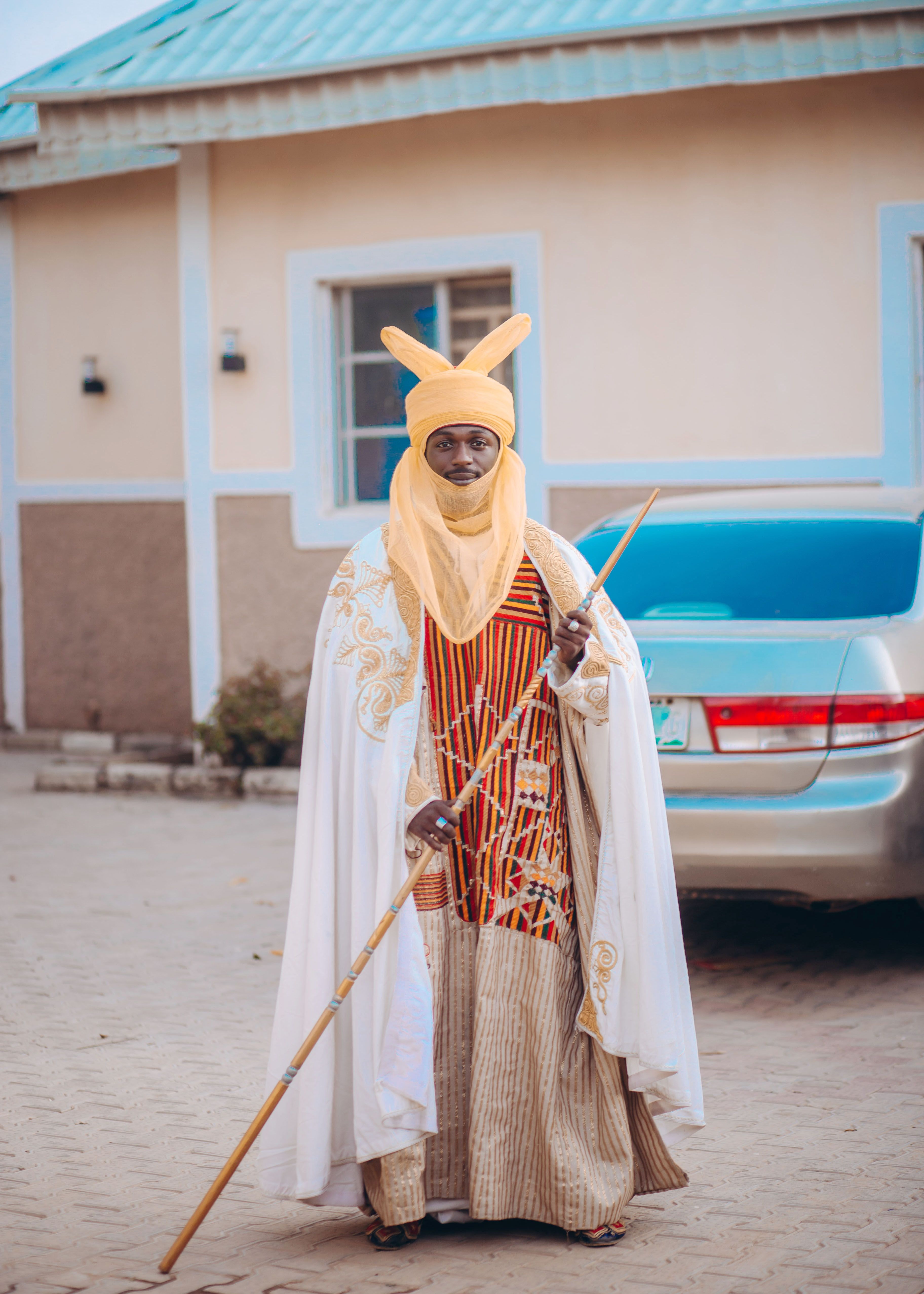Traditional African Attire - Man in Ceremonial Robe · Free Stock Photo