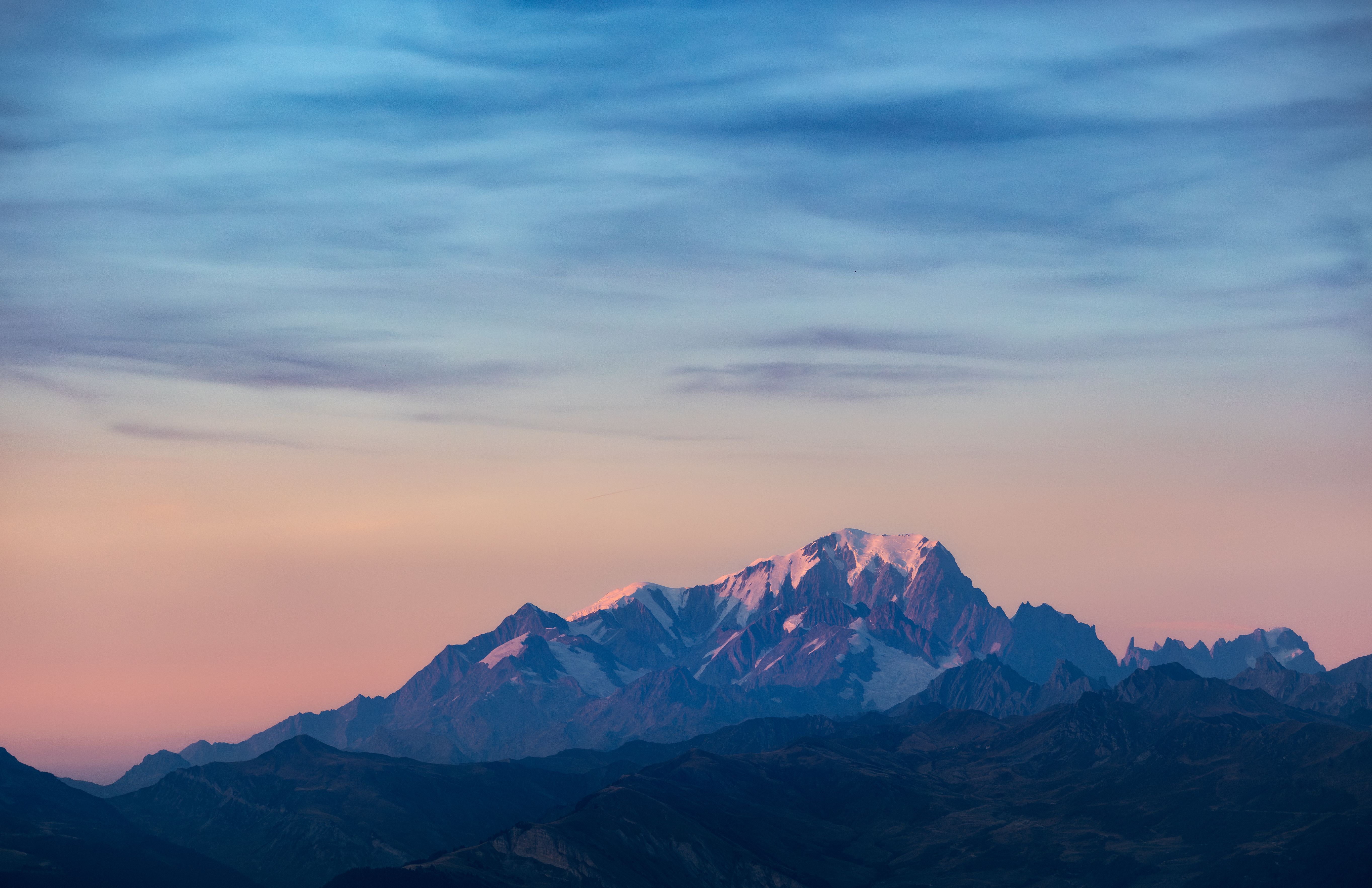 Sunset Over Mont Blanc in the French Alps · Free Stock Photo