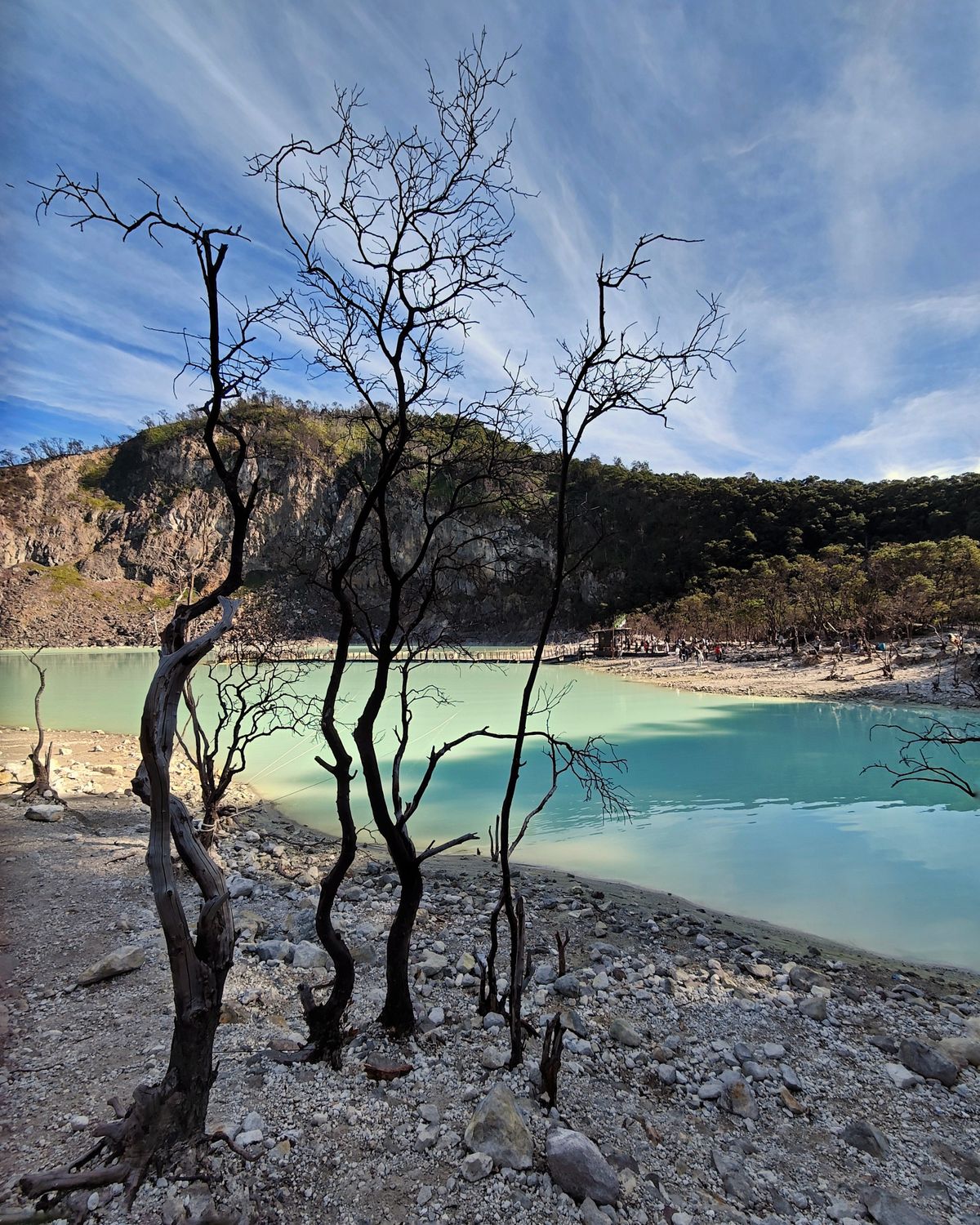 West Java Scenery Scenic View of Kawah Putih Lake in West Java · Free Stock Photo