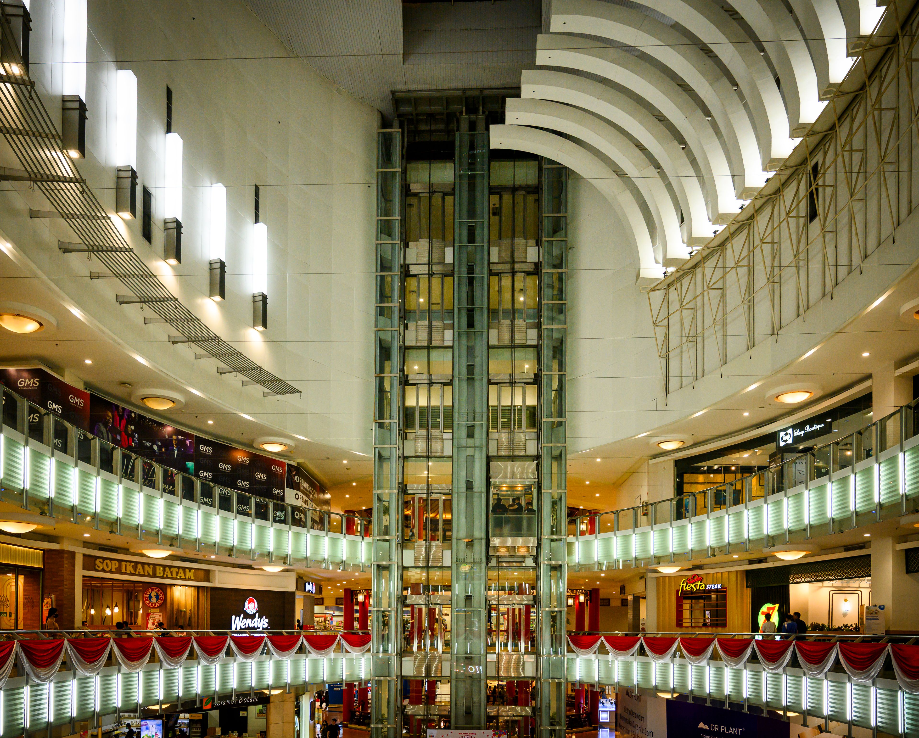 Jakarta shopping mall interior atrium