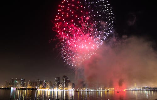 Free stock photo of dubai, fireworks, night life Stock Photo
