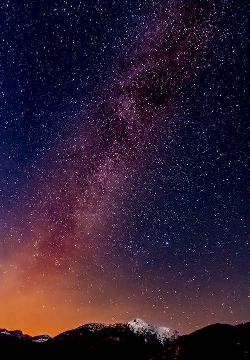 Free Starry Night Sky over Starry Night Stock Photo