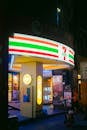 Vibrant Urban 7-Eleven Storefront at Night