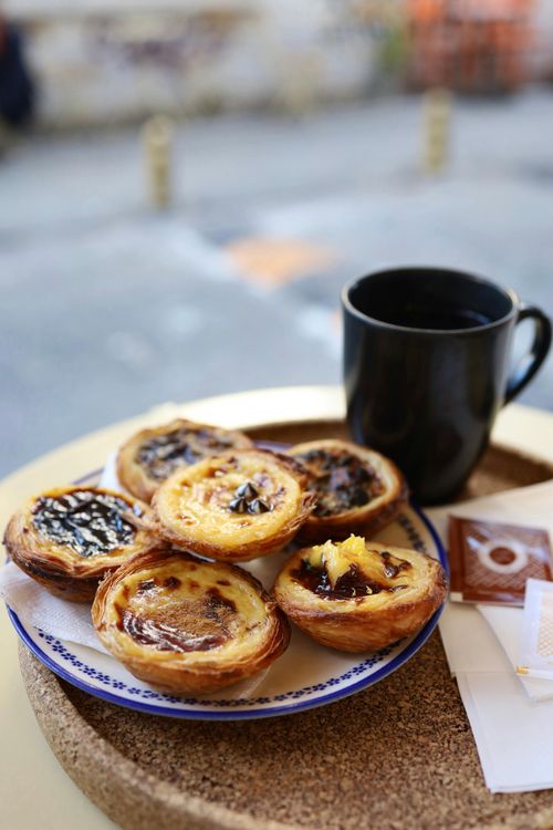 Free Delicious Turkish pastries served with a cup of coffee on a cozy street in Istanbul. Stock Photo