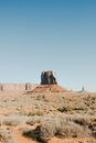 Amazing landscape of desert valley with rough rocks