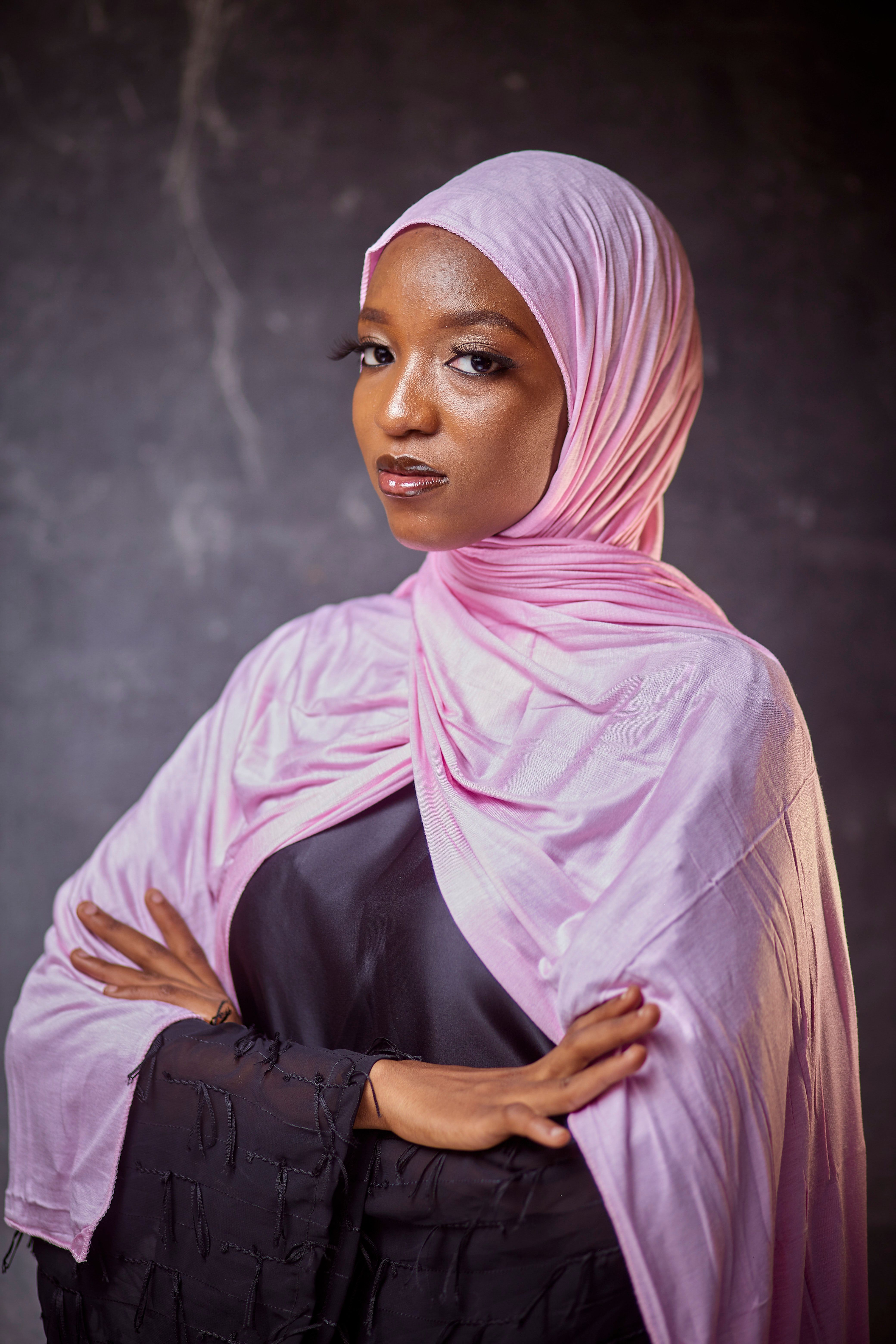 Confident Woman in Pink Hijab Portrait · Free Stock Photo