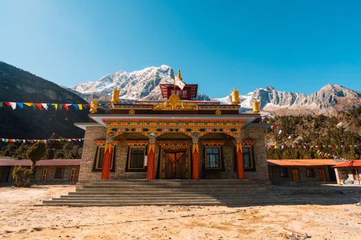 Tengboche monastery morning — Everest Base Camp