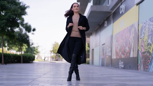 Photo Of Woman Wearing Black Coat